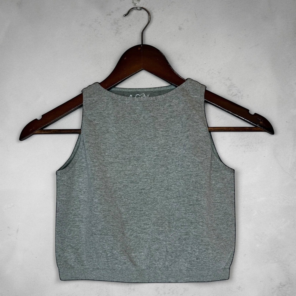 Intimately‎ Free People High Neck Crop Tank Heather Green size M/L